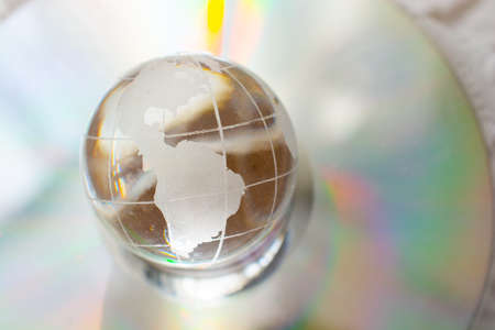 Glass globe for environment and conservation. Global business or education  conceptsの写真素材