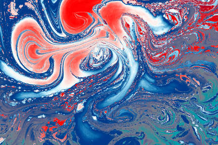 Fluid art marbling paint textured background. Unique art illustration. Liquid marbling texture.