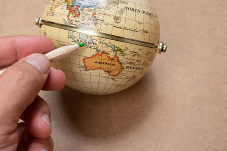 Model globe for environment and conservation. Global business or education  concepts