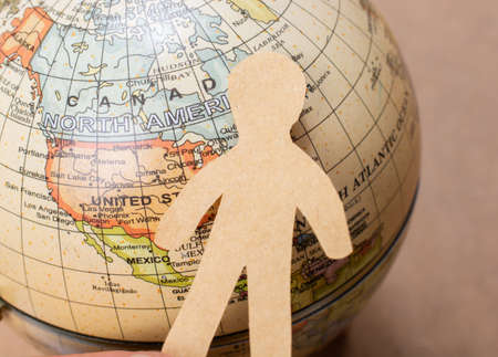 Model globe for environment and conservation. Global business or education conceptsの写真素材