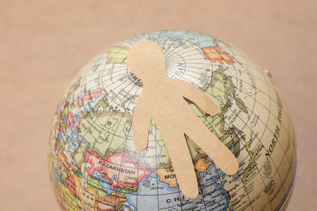 Model globe for environment and conservation. Global business or education  conceptsの写真素材