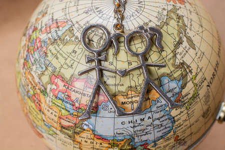 Model globe for environment and conservation. Global business or education  conceptsの写真素材
