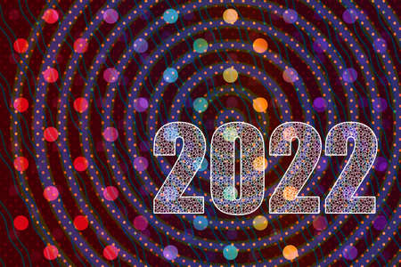 2022 background design of 2022. Happy New Year 2022. Postcard New Year 2022.