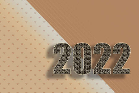 2022 background design of 2022. Happy New Year 2022. Postcard New Year 2022.