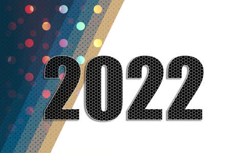2022 background design of 2022. Happy New Year 2022. Postcard New Year 2022.
