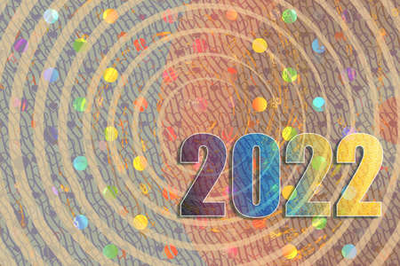 2022 background design of 2022. Happy New Year 2022. Postcard New Year 2022.の写真素材