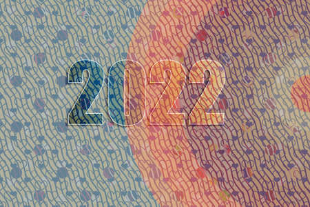 2022 background design of 2022. Happy New Year 2022. Postcard New Year 2022.の写真素材