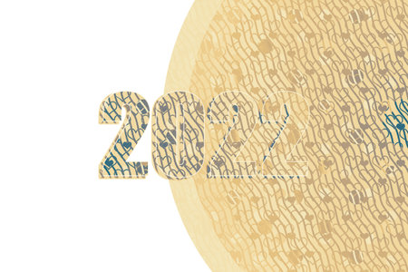 2022 background design of 2022. Happy New Year 2022. Postcard New Year 2022.