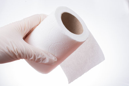 Hand close-up in rubber gloves. medical glove