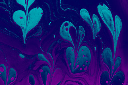 Abstract marbling floral pattern for fabric,tile design. background texture