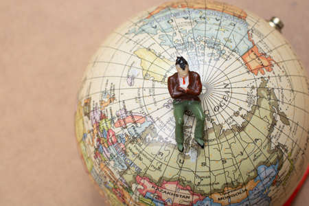 Model globe for environment and conservation. Global business or education  conceptsの写真素材