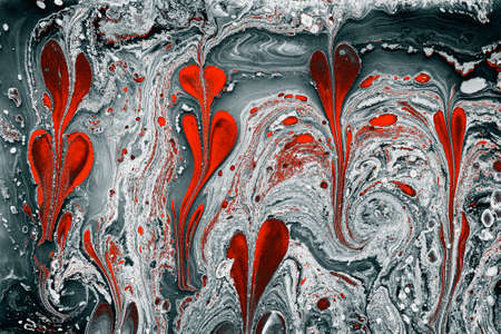 Abstract marbling floral pattern  for fabric, design