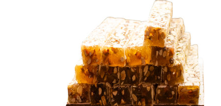 Traditional Turkish Delight (Rahat Lokum).の写真素材
