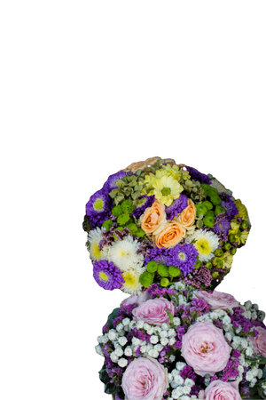Flower background. Flowers for postcard and home decoration.  Romantic wedding or Valentine's Day flower arrangement.の写真素材