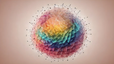 Artifical Intelligence generated contemporary geometric abstract art.  Abstracct art background. AI generated image, aiの素材
