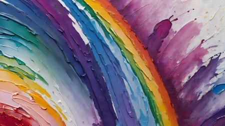 Colorful rainbow background  Colorful abstract rainbow color.  AI generated image, aiの素材