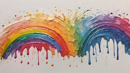 Colorful rainbow background  Colorful abstract rainbow color.  AI generated image, aiの素材