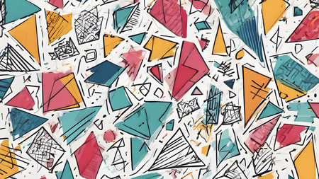 Abstract geometric background. Abstract Modern geometric Backgrounds. Abstract  Backgrounds design. AI generated imageの素材