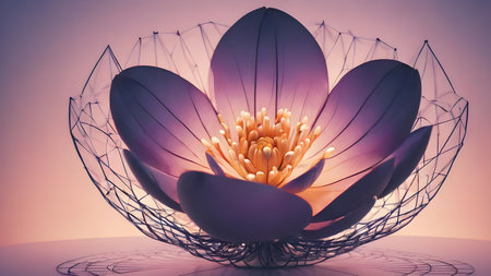 Futuristic creative lowerillustration  as science and beauty innovation concept style.  AI generated image, aiの素材