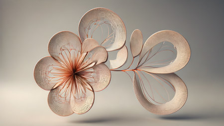 Futuristic creative lowerillustration  as science and beauty innovation concept style.  AI generated image, aiの素材
