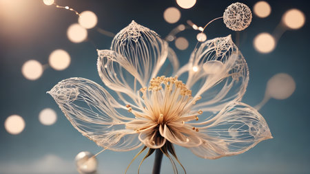 Futuristic creative lowerillustration  as science and beauty innovation concept style.  AI generated image, aiの素材
