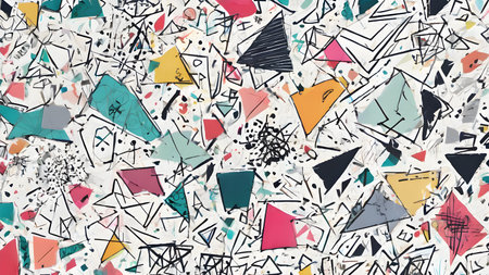 Abstract geometric background. Abstract Modern geometric Backgrounds. Abstract  Backgrounds design. AI generated imageの素材