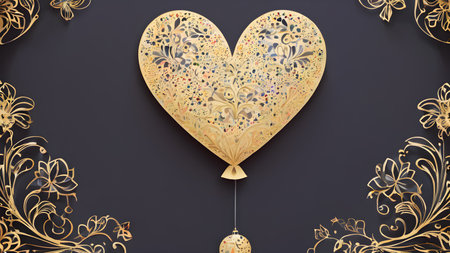 Love, Valentine's Day concepts. love symbol, concept for Valentine's Day, wedding etc. Heart elements for love concept design. AI generated imageの素材