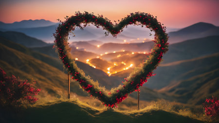 Love, Valentine's Day concepts. love symbol, concept for Valentine's Day, wedding etc. Heart elements for love concept design. AI generated imageの素材