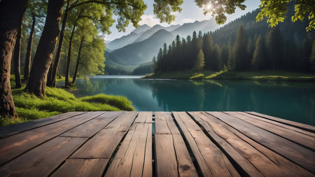Artifical Intelligence generated vivid colorful landscape scenery. Floral background in nature on the mountains.  AI generated imageの素材