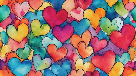 Love, Valentine's Day  background concept for Valentine's Day, wedding etc. Heart elements for love concept design. AI generated imageの素材