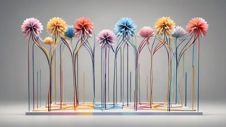 Futuristic creative lowerillustration  as science and beauty innovation concept style.  AI generated image, aiの素材