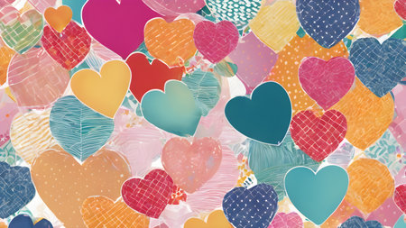 Love, Valentine's Day  background concept for Valentine's Day, wedding etc. Heart elements for love concept design. AI generated imageの素材