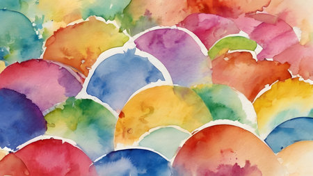 Colorful rainbow background  Colorful abstract rainbow color.  AI generated image, aiの素材
