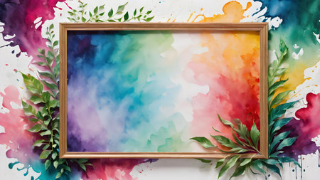 Blank picture frame template. Trendy blank  frame template for art, photos and painting.  AI generated image, aiの素材