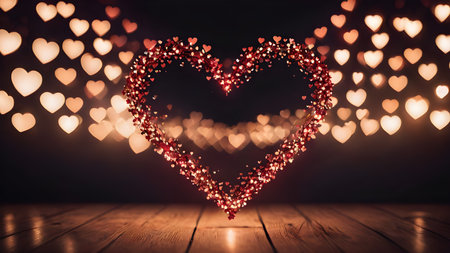 Love, Valentine's Day concepts. love symbol, concept for Valentine's Day, wedding etc. Heart elements for love concept design. AI generated imageの素材