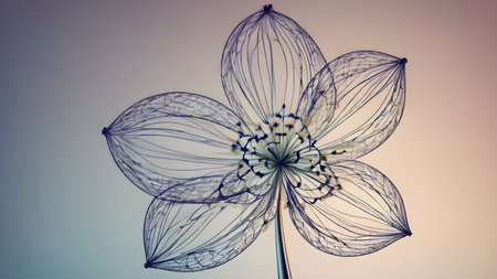 Futuristic creative lowerillustration  as science and beauty innovation concept style.  AI generated image, aiの素材