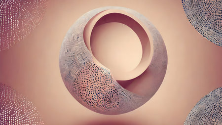Wireframe of Abstract polygonal geometric shape with mesh net dots lines and connections . Trendy  geometric abstract shapes.   AI generated image, aiの素材
