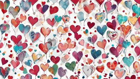 Love, Valentine's Day  background concept for Valentine's Day, wedding etc. Heart elements for love concept design. AI generated imageの素材