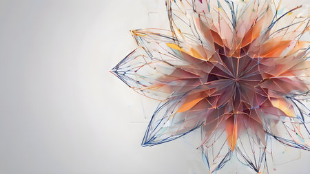 Futuristic creative lowerillustration  as science and beauty innovation concept style.  AI generated image, aiの素材