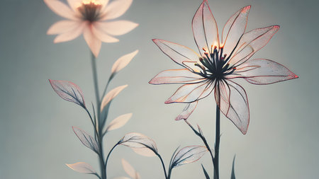 Futuristic creative lowerillustration  as science and beauty innovation concept style.  AI generated image, aiの素材