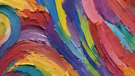 Colorful rainbow background  Colorful abstract rainbow color.  AI generated image, aiの素材