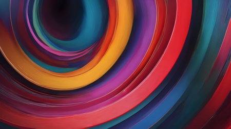Artifical Intelligence generated abstract colorful background. Background with designed elegant abstraction colors. AI generated image.の素材