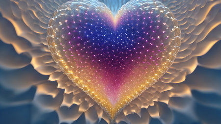 Valentine's Day concepts. love symbol, concept for Valentine's Day, wedding etc. Heart elements for love concept design. AI generated imageの素材