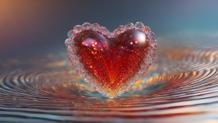 Valentine's Day concepts. love symbol, concept for Valentine's Day, wedding etc. Heart elements for love concept design. AI generated imageの素材