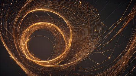 Abstract geometric wireframe line and dots, illustration of globe frame. Futuristic abstract background with connecting interlacing dots, lines and points. AI generated image, aiの素材