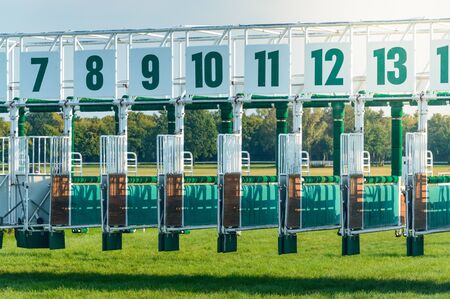 Poland, Riding competitions, starting gates for horsesの写真素材