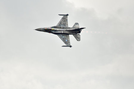 NATO DAYS, OSTRAVA, Czech republic - September, 18, 2021: F-16C Blok-52 + Zeus Demo Team at LeoÅ¡...