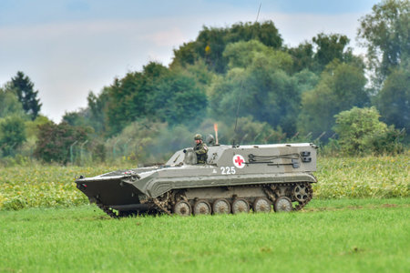 NATO DAYS, OSTRAVA, Czech republic-September, 18,2021: Ambulatory armored vehicle (AMB-S) Czech army...