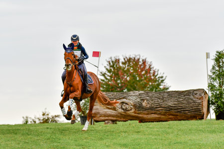 Strzegom October Festival, Morawa, Poland - October, 17, 2021: Polish competitor Daria Kobiernik on...
