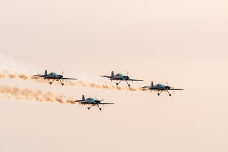 Leszno, Poland - June, 17, 2022: Antidotum Airshow Leszno, The Flying Bulls XtremeAir Sbach 342,...